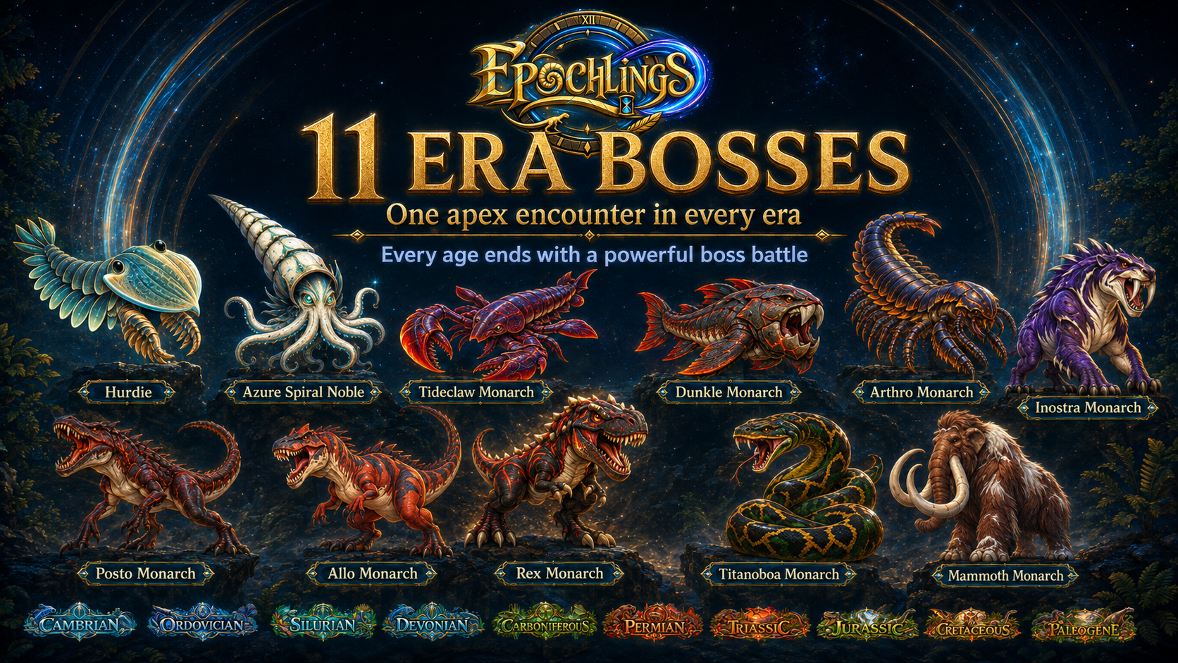 Epochlings – 11 Era Bosse, einer für jede Epoche