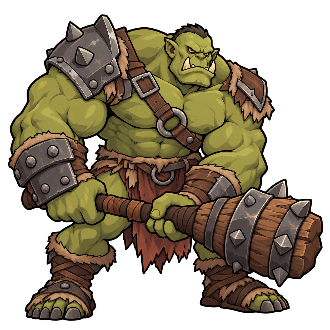 Ork mit Stachelkeule